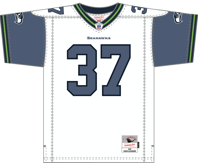 Mitchell & Ness Shaun Alexander Seattle Seahawks 2005 White Jersey