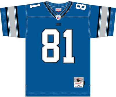 Mitchell & Ness Calvin Johnson Detroit Lions 2007 Blue Dark Jersey