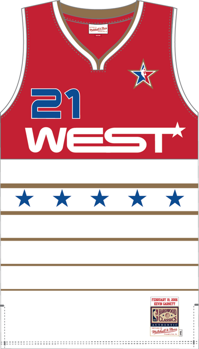 Mitchell & Ness Kevin Garnett NBA All-Star 2006 University Red Dark Jersey