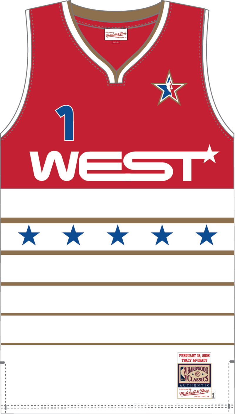 Mitchell & Ness Tracy Mcgrady NBA All-Star 2006 University Red Dark Jersey