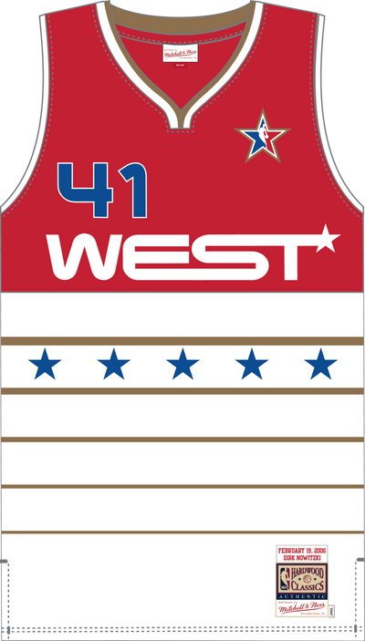 Mitchell & Ness Dirk Nowitzki NBA All-Star 2006 University Red Dark Jersey