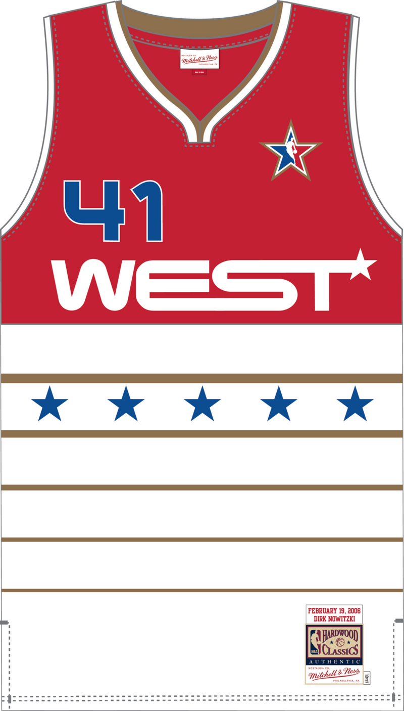 Mitchell & Ness Dirk Nowitzki NBA All-Star 2006 University Red Dark Jersey