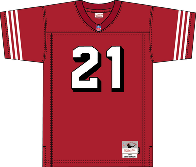 Mitchell & Ness Deion Sanders San Francisco 49ers 1994 Scarlet Dark Jersey