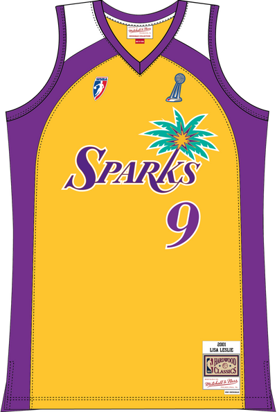 Mitchell & Ness Lisa Leslie Los Angeles Sparks 2001 Gold Home Swingman Jersey