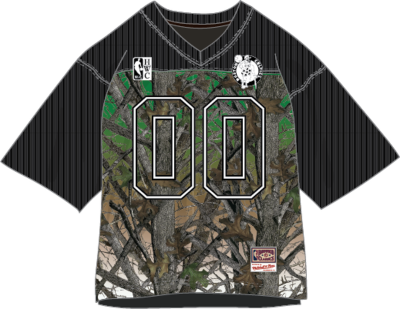 Mitchell & Ness Boston Celtics Multi Quiet Blaze Mesh Football Jersey