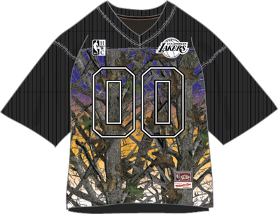 Mitchell & Ness Los Angeles Lakers Multi Quiet Blaze Mesh Football Jersey