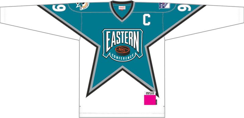Mitchell & Ness Wayne Gretzky All-Star 1997 Teal/White Replica Power Play Jersey