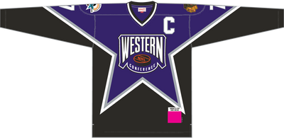 Mitchell & Ness Chris Chelios All-Star 1997 Purple/Black Replica Power Play Jersey
