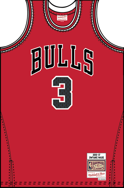 Mitchell & Ness Dwyane Wade Chicago Bulls 2016 Scarlet Dark Jersey