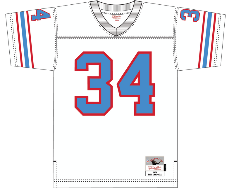 Mitchell & Ness Earl Campbell Houston Oilers 1979 White Jersey