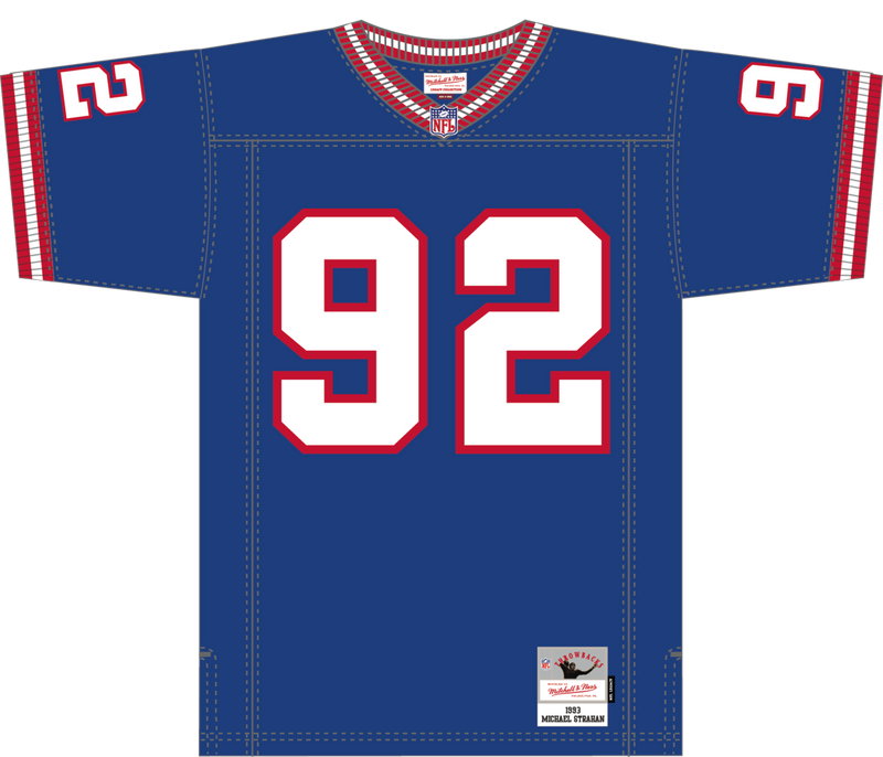 Mitchell & Ness Michael Strahan New York Giants 1993 Royal Dark Jersey