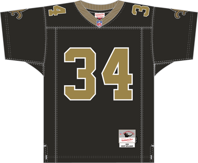 Mitchell & Ness Ricky Williams New Orleans Saints 1999 Black Dark Jersey