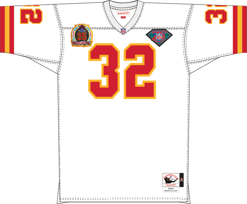 Mitchell & Ness Marcus Allen Kansas City Chiefs 1994 White Jersey