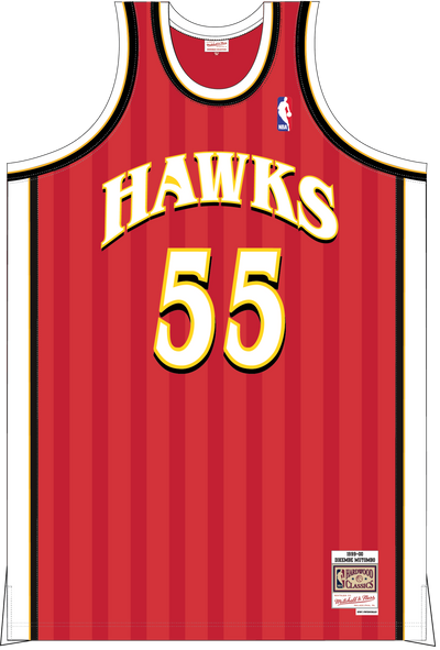 Mitchell & Ness Dikembe Mutombo Atlanta Hawks 1999 Red Dark Jersey
