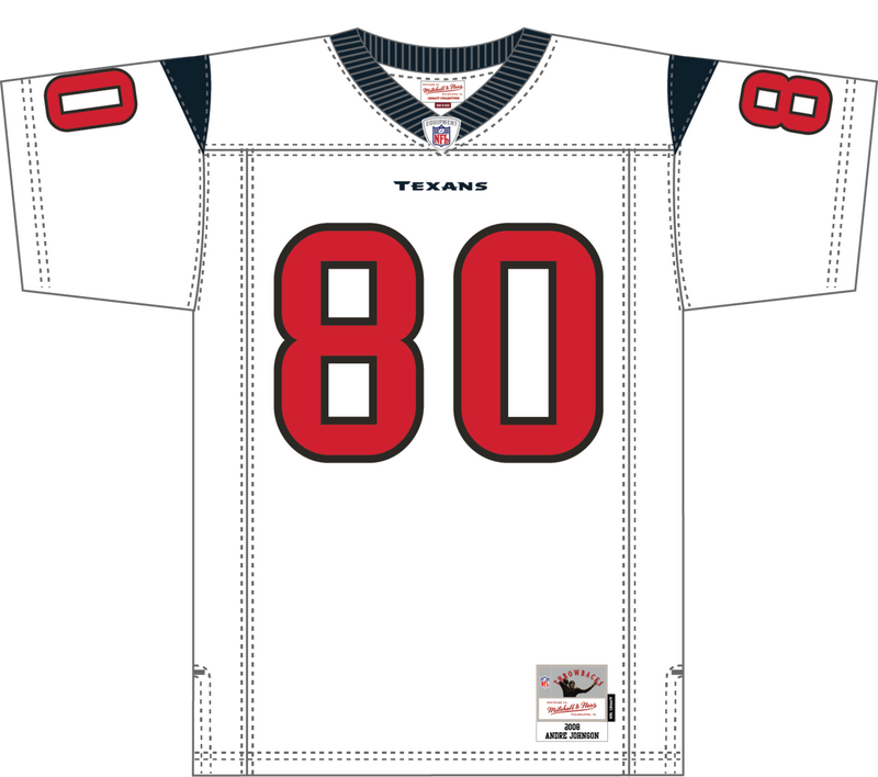 Mitchell & Ness Andre Johnson Houston Texans 2008 White Dark Jersey