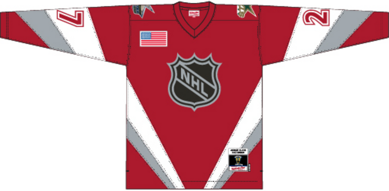 Mitchell & Ness Mike Modano All-Star 1999 Scarlet Dark Jersey
