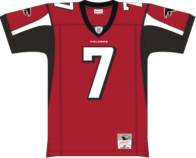 Mitchell & Ness Michael Vick Atlanta Falcons 2003 Dark Scarlet Jersey