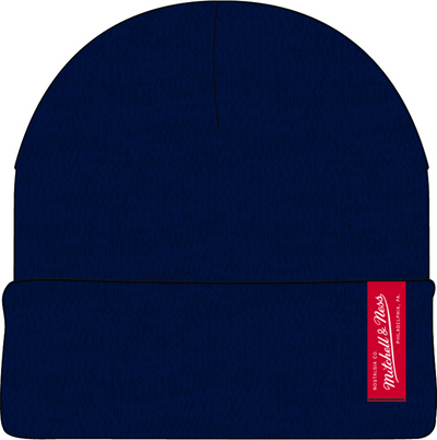 Mitchell & Ness Navy M&N Box Logo Knit Hat