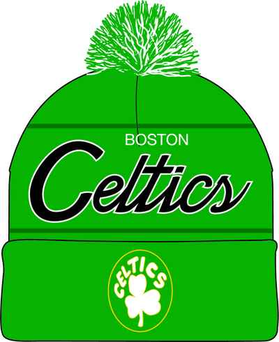 Mitchell & Ness Boston Celtics Green Hardwood Classics Script Pom Beanie