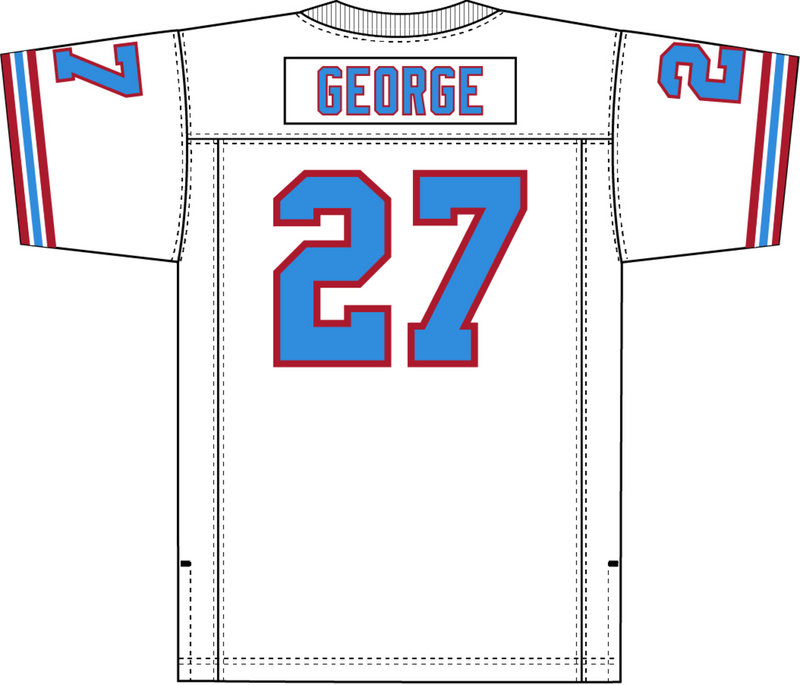 Mitchell & Ness Eddie George Houston Oilers 1996 White Replica Jersey