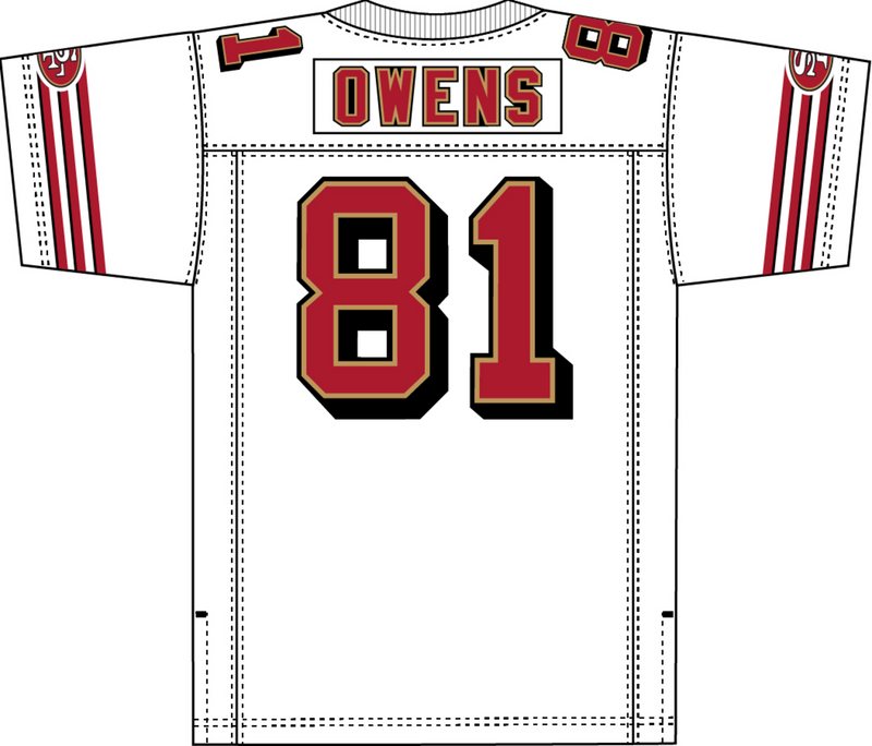 Mitchell & Ness Terrell Owens Terrell Owens San Francisco 49ers 1996 White Replica Jersey