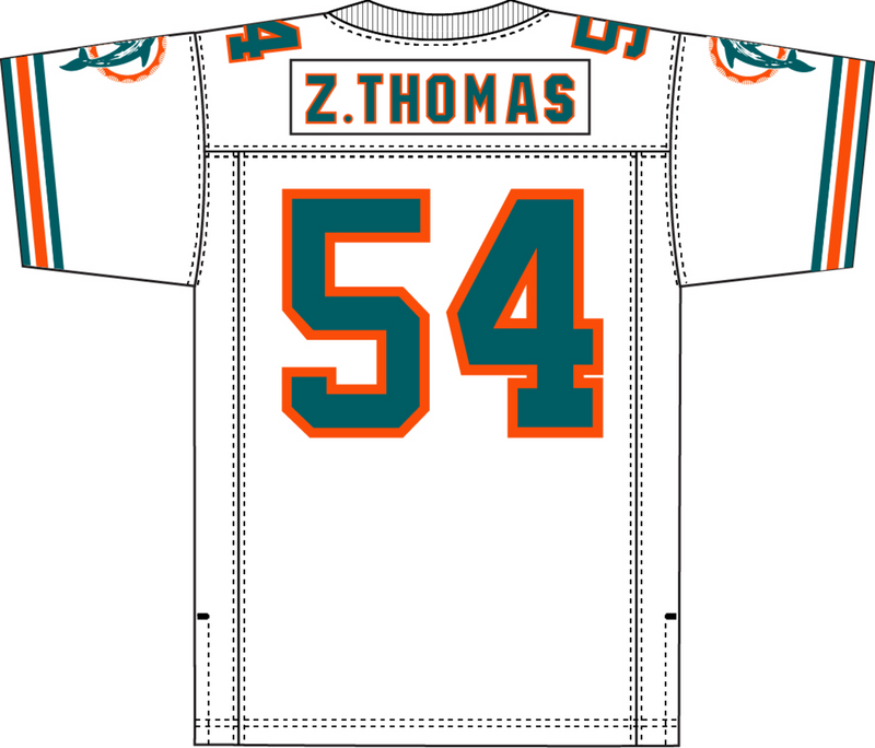 Mitchell & Ness Zach Thomas Miami Dolphins 1996 White Replica Jersey