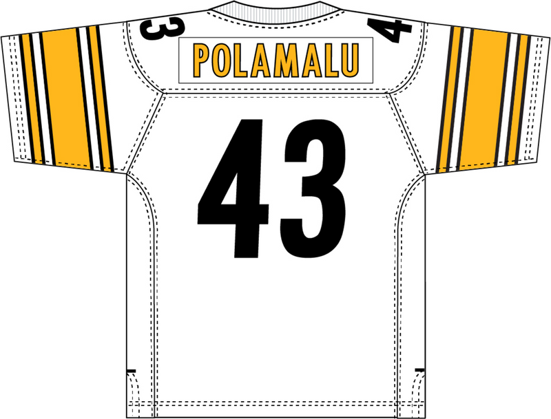 Mitchell & Ness Troy Polamalu Pittsburgh Steelers 2005 White Legacy Jersey