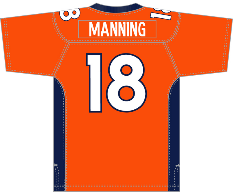 Mitchell & Ness Peyton Manning Denver Broncos 2015 Orange Replica Jersey