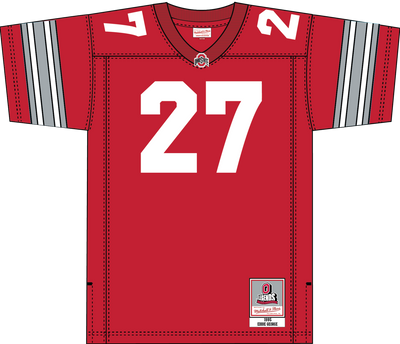 Mitchell & Ness Eddie George Eddie George Ohio State Buckeyes 1995 University Red Dark Football Jersey