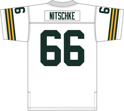 Mitchell & Ness Ray Nitschke Green Bay Packers 1966 White Jersey