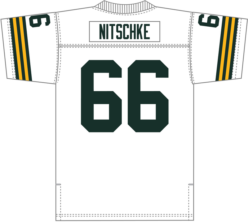 Mitchell & Ness Ray Nitschke Green Bay Packers 1966 White Jersey
