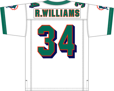 Mitchell & Ness Ricky Williams Miami Dolphins 2002 White Jersey