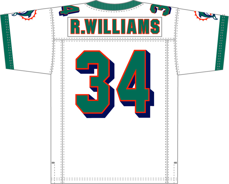 Mitchell & Ness Ricky Williams Miami Dolphins 2002 White Jersey