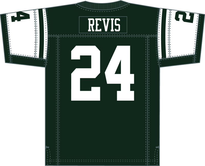 Mitchell & Ness Darrelle Revis New York Jets 2009 Hunter Green Dark Jersey