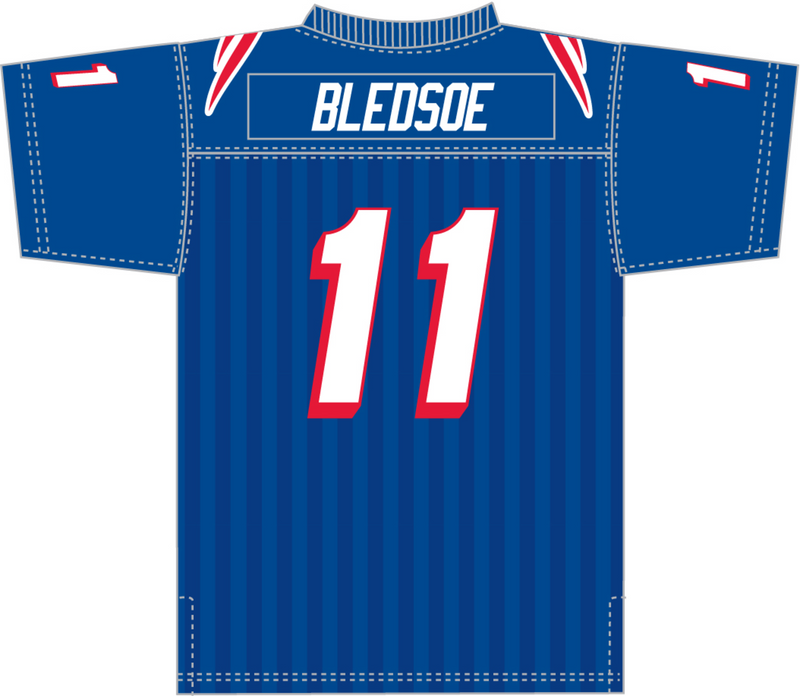 Mitchell & Ness Drew Bledsoe New England Patriots 1996 Royal Legacy Jersey