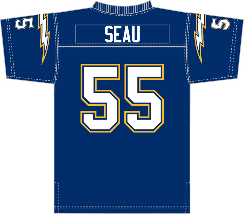 Mitchell & Ness Junior Seau San Diego Chargers 1994 Navy Legacy Jersey