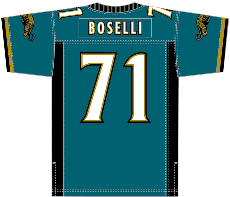 Mitchell & Ness Tony Boselli Jacksonville Jaguars 1997 Teal Legacy Jersey