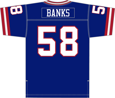 Mitchell & Ness Carl Banks New York Giants 1986 Royal Legacy Jersey