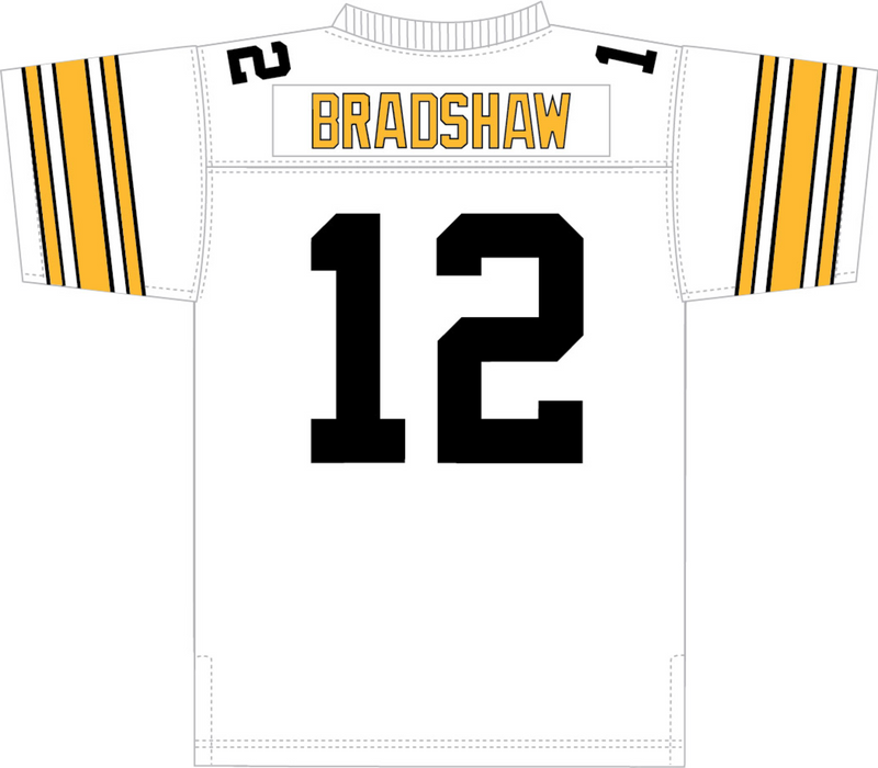 Mitchell & Ness Terry Bradshaw Pittsburgh Steelers 1976 White Legacy Jersey