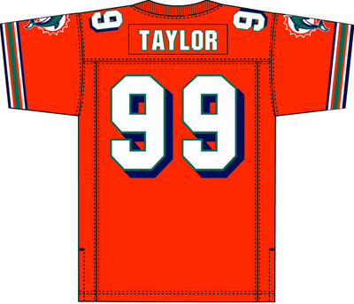 Mitchell & Ness Jason Taylor Miami Dolphins 2004 Orange Legacy Jersey