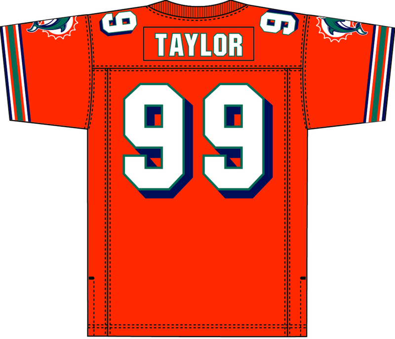Mitchell & Ness Jason Taylor Miami Dolphins 2004 Orange Legacy Jersey
