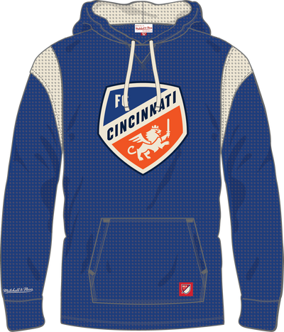 Mitchell & Ness FC Cincinnati Royal Current Logo Thermal Lightweight Hoodie