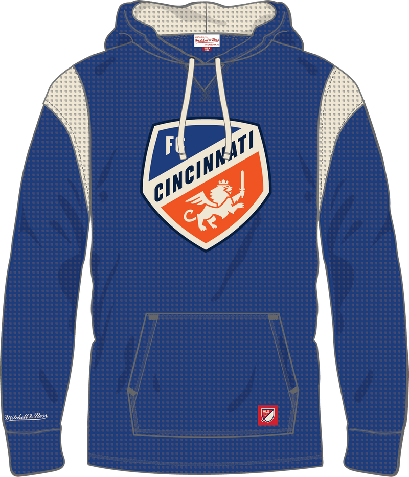 Mitchell & Ness FC Cincinnati Royal Current Logo Thermal Lightweight Hoodie