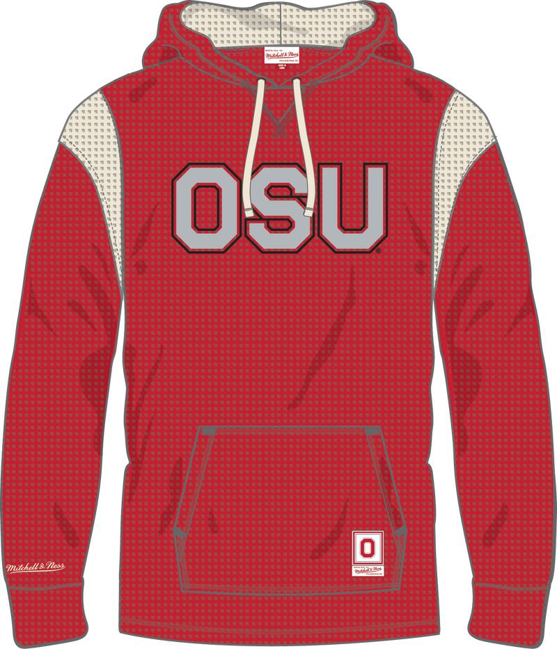 Mitchell & Ness Ohio State Red Thermal Lightweight Hoodie Buckeyes