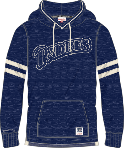 Mitchell & Ness San Diego Padres Navy Gameday Classic Hooded Long Sleeve T-Shirt