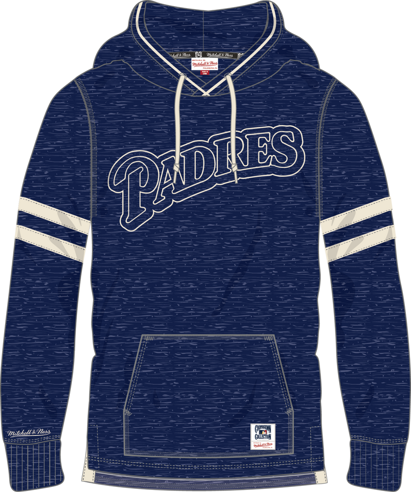 Mitchell & Ness San Diego Padres Navy Gameday Classic Hooded Long Sleeve T-Shirt
