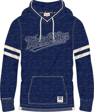 Mitchell & Ness Minnesota Twins Navy Gameday Classic Hooded Long Sleeve T-Shirt