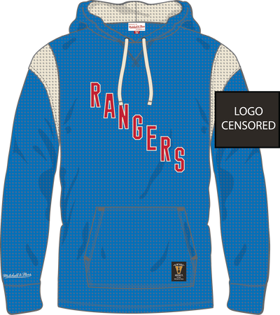 Mitchell & Ness New York Rangers French Blue 100th Anniversary Thermal Lightweight Hoodie