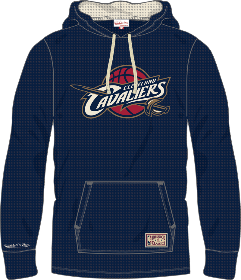 Mitchell & Ness Cleveland Cavaliers Astros Blue Vintage Logo Thermal Lightweight Hoodie