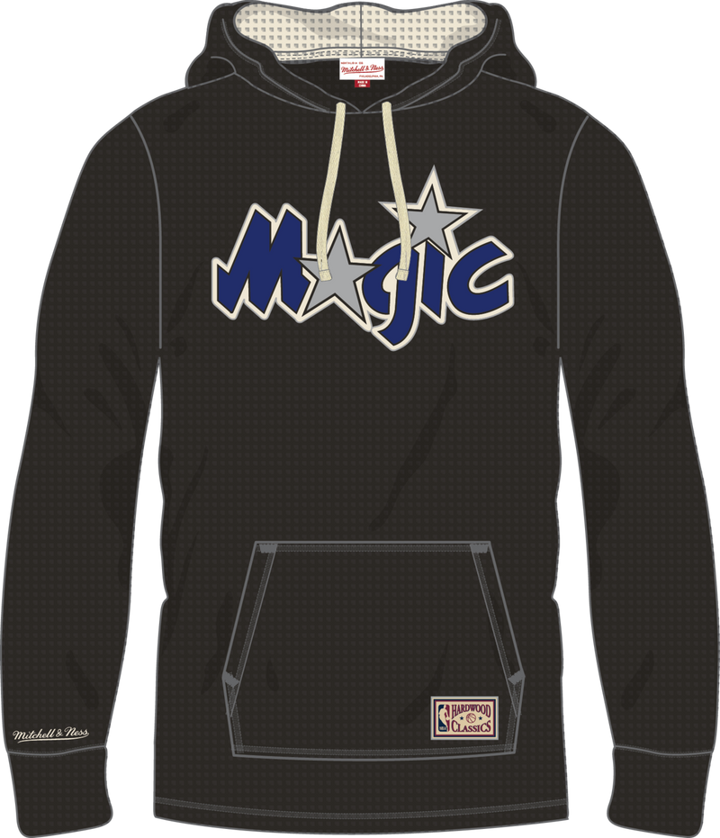 Mitchell & Ness Orlando Magic Black Vintage Logo Thermal Lightweight Hoodie